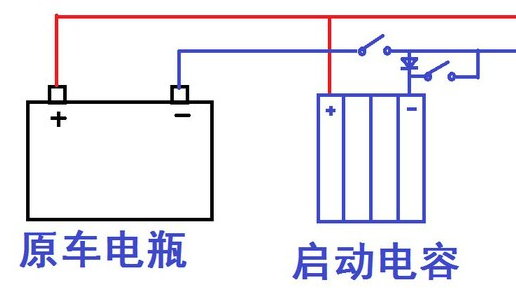 法拉电容应急启动电源接线图